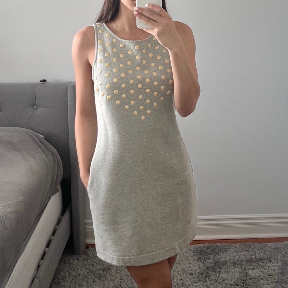 Juicy Couture Gray Dress with Gold Studs
